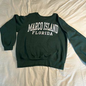 Dark Green Macro Island Florida Sweatshirt